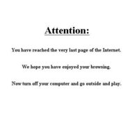 The Last Page of the Internet