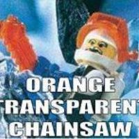 ORANGE TRANSPARENT CHAINSAW