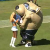 Mascot Eats Cheerleader Mascot Eats Cheerleader