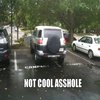 If you park like this, fuck you! If you park like this, fuck you!