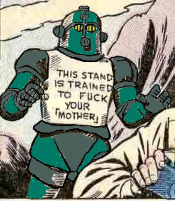 This robot is trained to fuck your mouth This robot is trained to fuck your mouth