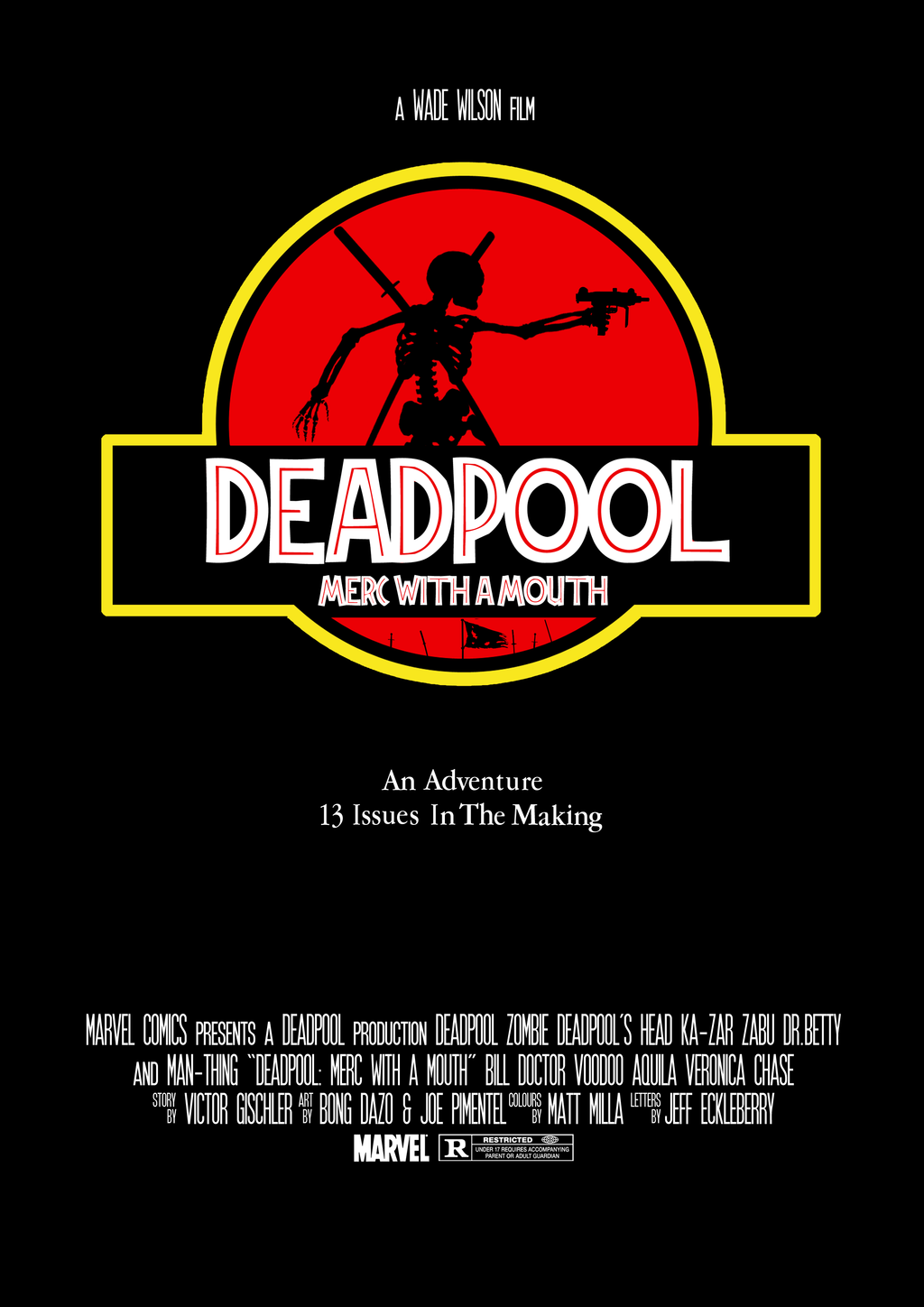 jurassic park cover deadpool merc with a mouth jurassic park cover by jurassic park cover deadpool merc with a mouth jurassic park cover by
