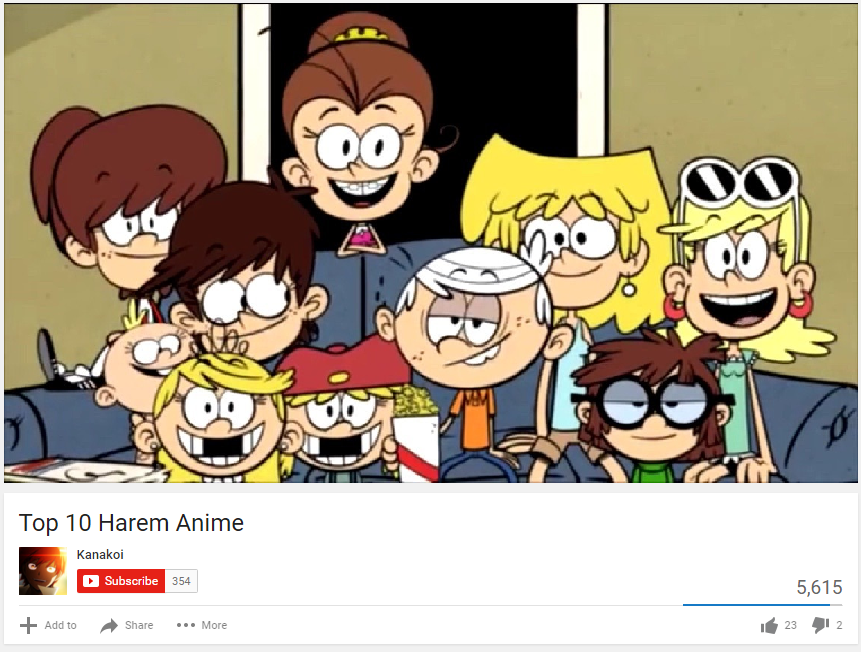 Nickelodeon S First Harem Anime Top 10 Anime List Parodies Know Your Meme