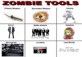 Zombie Tools/Zombie Survival Sheet