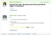 Because you touch yourself at night