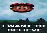 "I Want To Believe" Poster