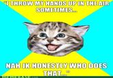 I Throw My Hands Up In The Air Sometimes Saying Ayo