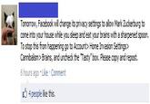 Facebook Privacy Setting Instructions