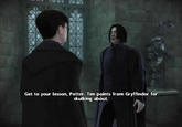 Ten points for/from Gryffindor