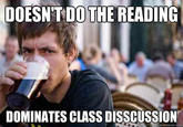 Lazy College Senior