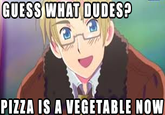 Pizza is a Vegetable