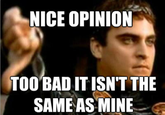 Downvoting Roman / Commodus Thumbsdown