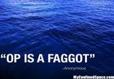 OP is a Faggot