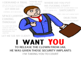 I want YOU to X