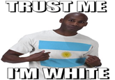 Argentina is white
