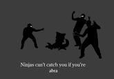 Ninjas Can't Catch You If...