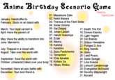 Birthday Scenario Game