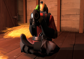 Pyro Sitting Down