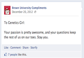University Compliment Facebook Pages