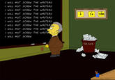 Bart Simpson's Chalkboard Parodies