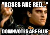Downvoting Roman / Commodus Thumbsdown
