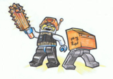 ORANGE TRANSPARENT CHAINSAW