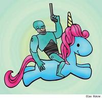Robocop On A Unicorn