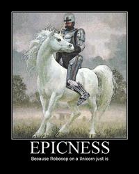 Robocop On A Unicorn