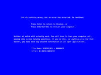 Blue Screen of Death (BSoD)