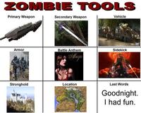 Zombie Tools/Zombie Survival Sheet
