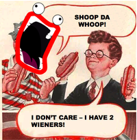 Gee Bill how come your mom﻿ lets you eat two wieners?