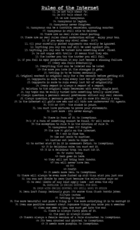 Rules of the Internet