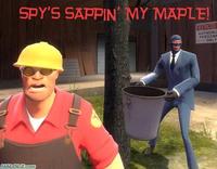 Spy's sappin' my/mah sentry