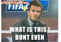 David Beckham reaction face