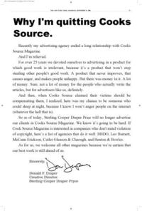 Cooks Source Recipe Plagiarism Scandal