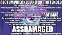 Hurt Feelings and Butt Ranged/Wall of Text Insult Images