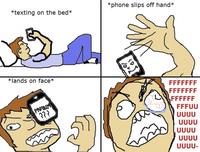 Text in Bed, Drop Phone on Face