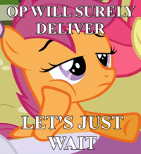 Waiting for OP/OP Will Surely Deliver