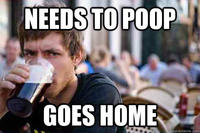 Lazy College Senior
