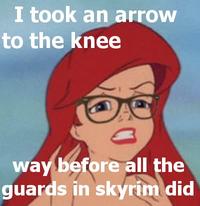 I Took an Arrow in the Knee