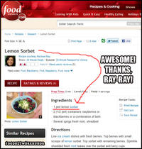 Food Network Recipe Reviews
