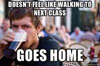 Lazy College Senior