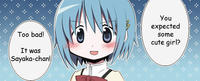 Glasses Sayaka / Too bad, it was just me!