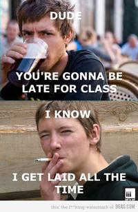 Lazy College Senior