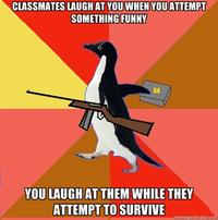 Socially Fed Up Penguin