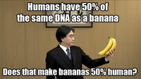 Satoru Iwata Holding Bananas