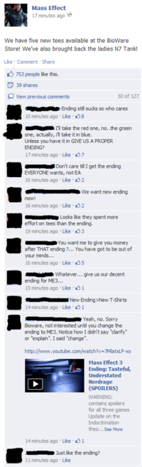 Mass Effect 3 Endings Reception