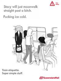 Queensland Rail Etiquette Posters