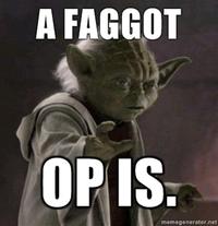 OP is a Faggot