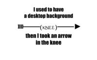 I Took an Arrow in the Knee